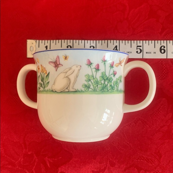 Tiffany & Co. kids child Easter bunny butterfly 2003 meadows rare cup 1126 - Picture 7 of 9